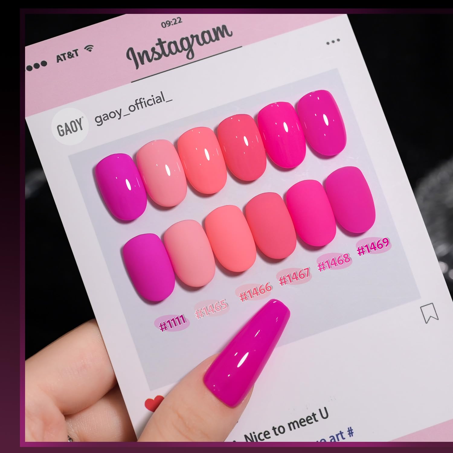 GAOY baby pink peony neon gel kit for at-home manicures