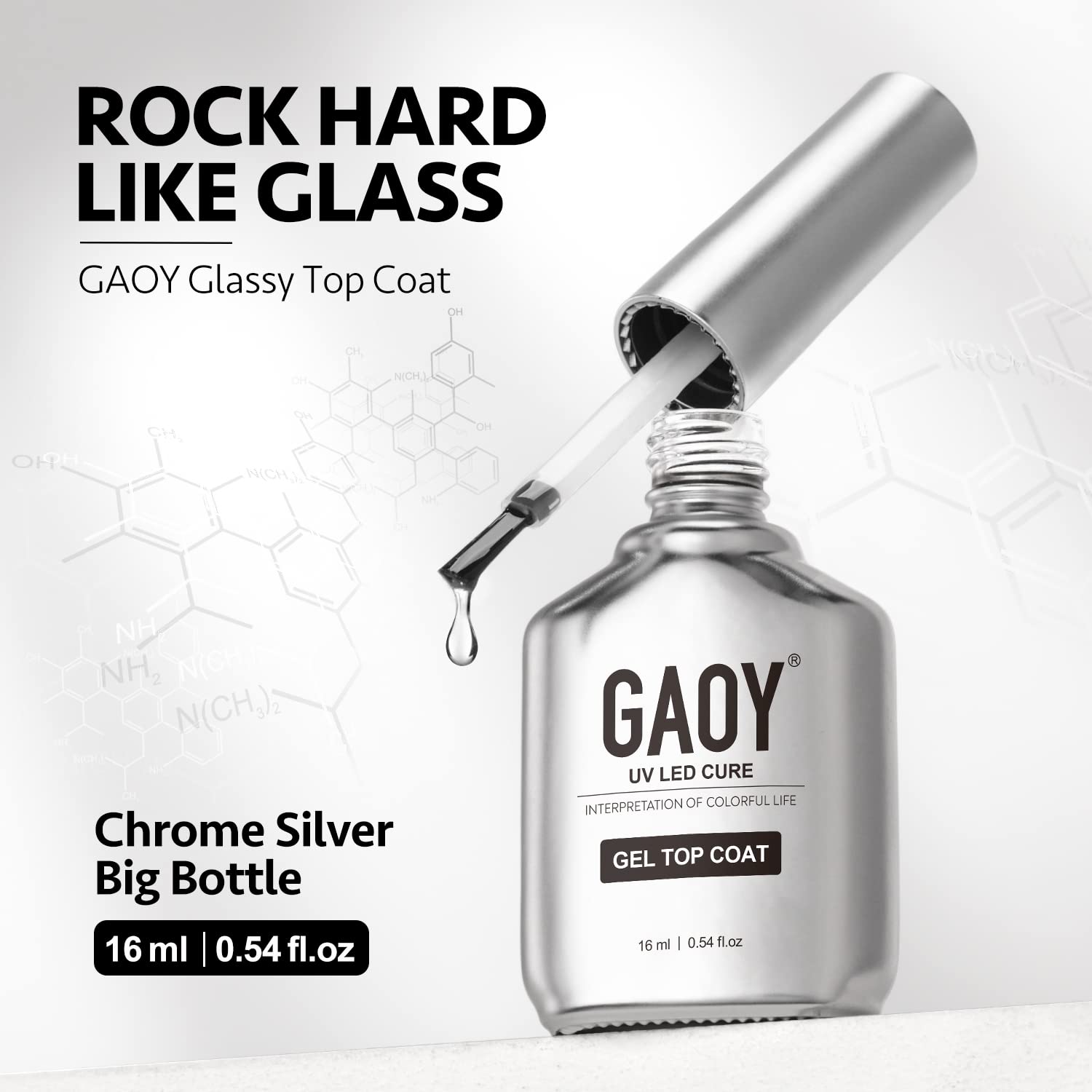 GAOY base coat 16ml bottle provides smooth foundation for polish