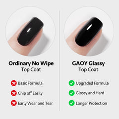 GAOY base coat bottle creates smooth foundation for even color.