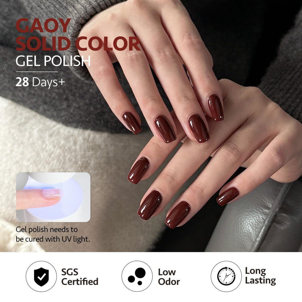 GAOY base and top coats deliver smooth, lasting shine.