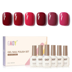 GAOY Berry Collection hot pink gel polish for at-home quick manicures