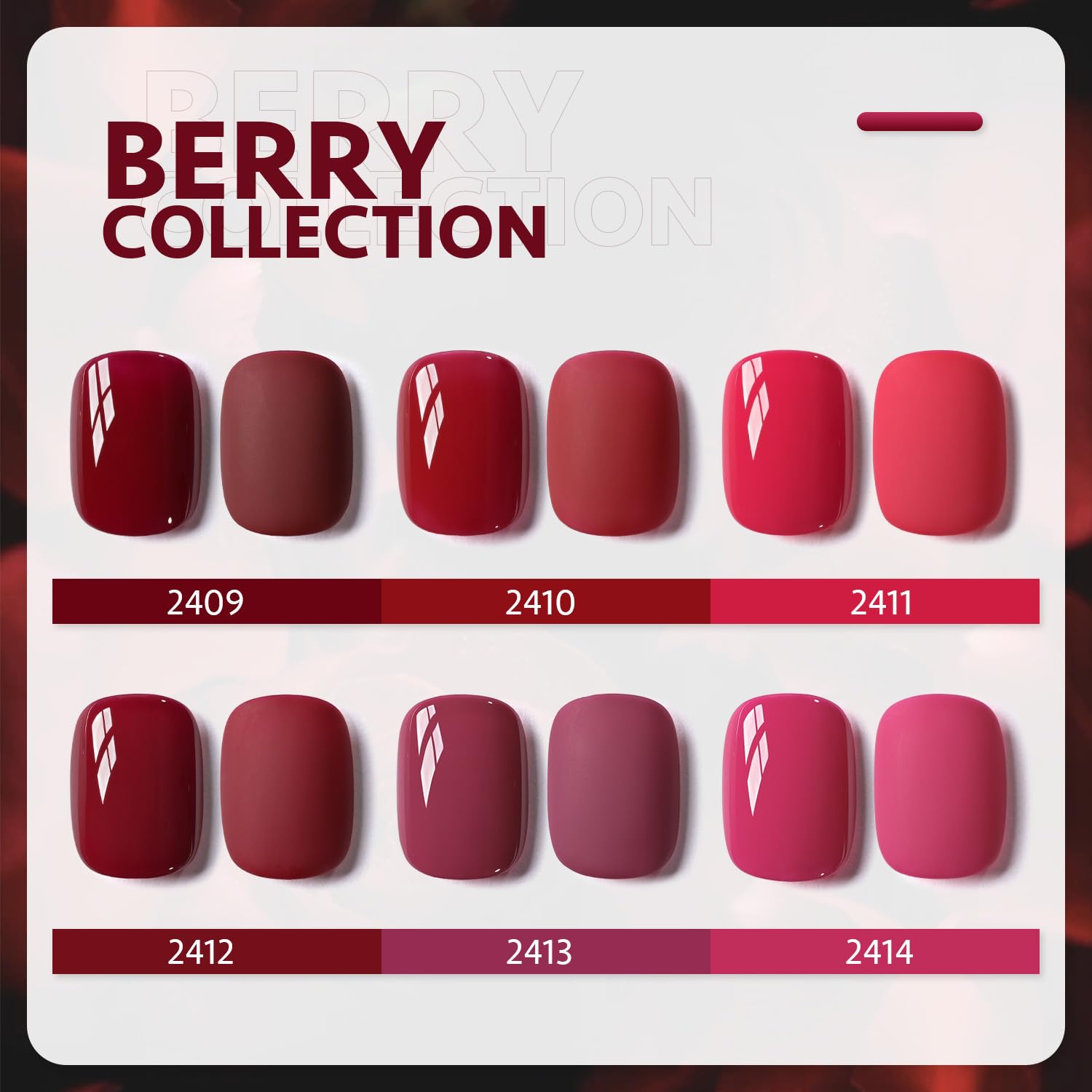 GAOY Berry Collection layering shades for versatile designs