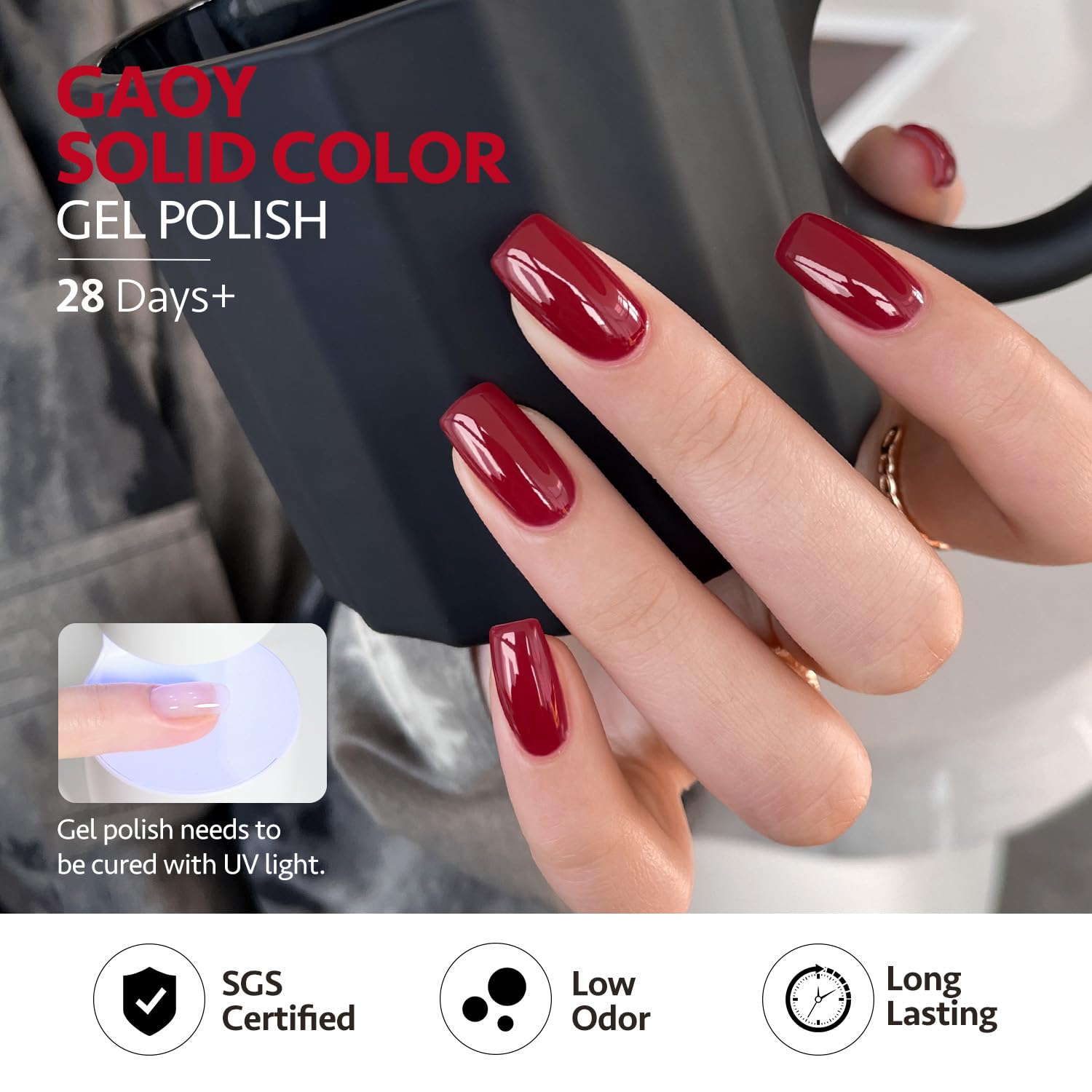 GAOY Berry Collection gel polish set for varied nail looks
