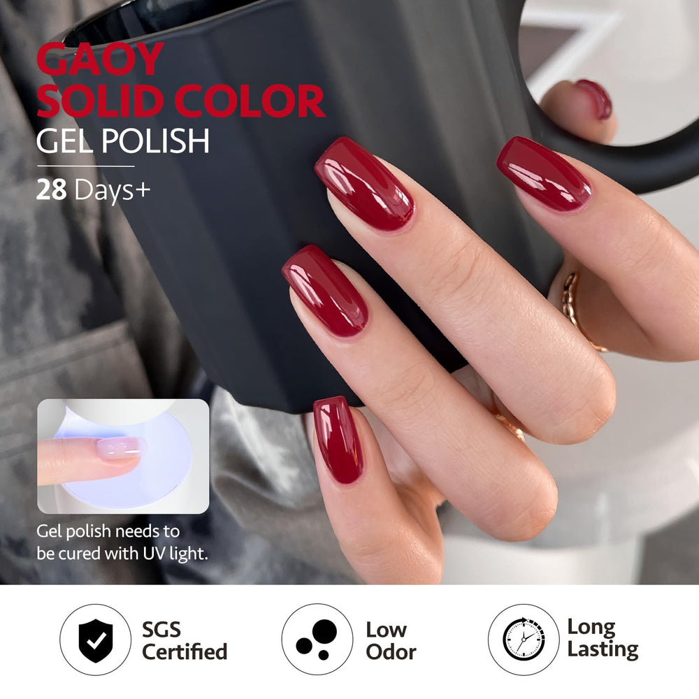 GAOY Berry Collection gel polish set for varied nail looks