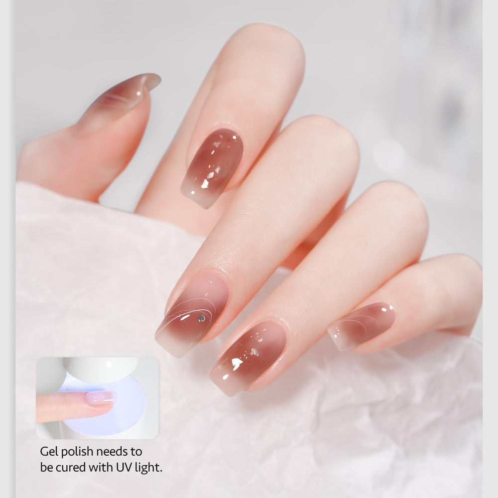 GAOY Blooming Gel cloud pattern delivers soft, airy blending in DIY nails