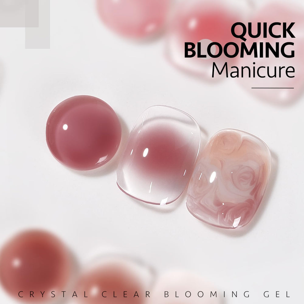 GAOY Blooming Gel gradient finish enhances unique, artistic nail patterns