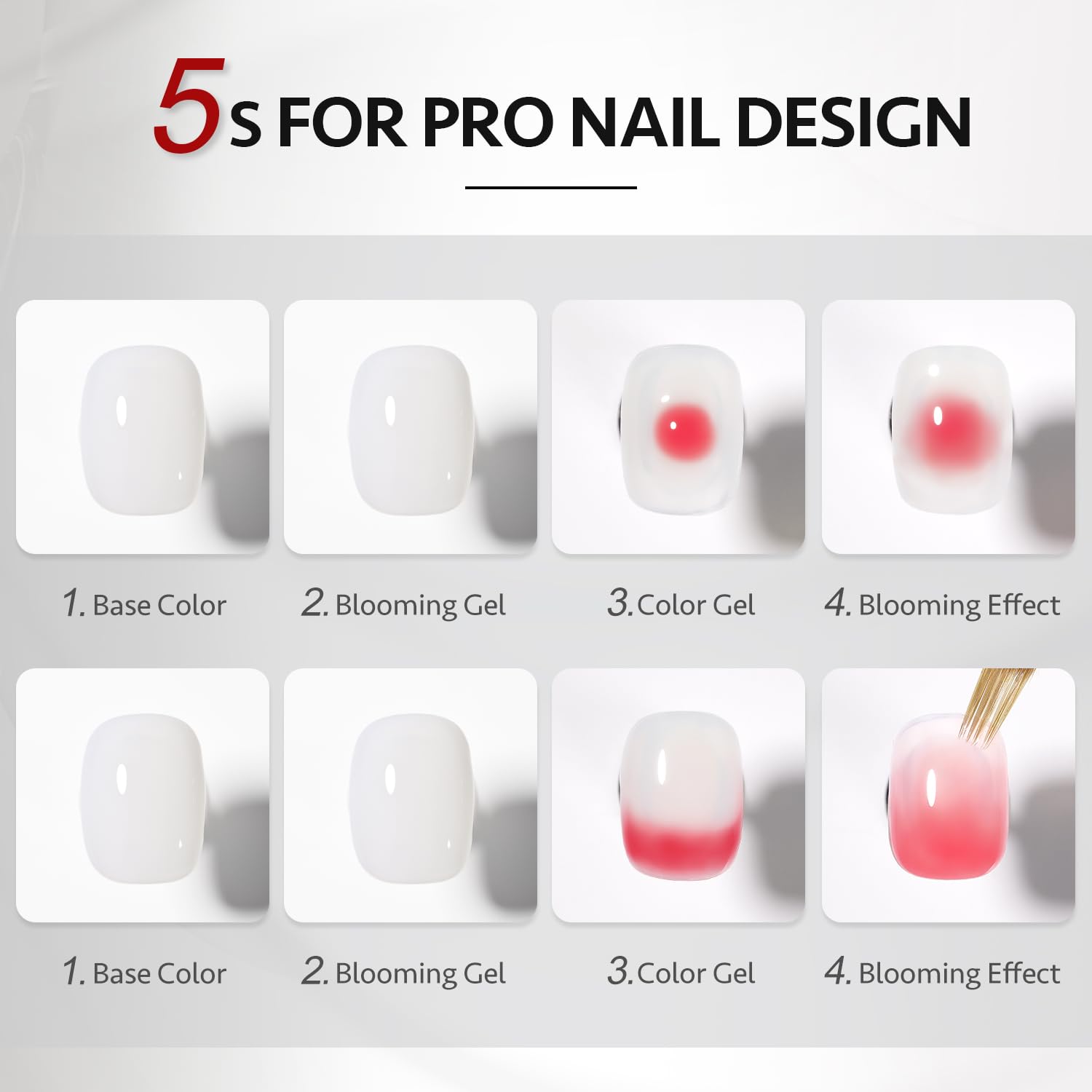 GAOY Blooming Gel marble pattern enables smooth marble nail designs at home