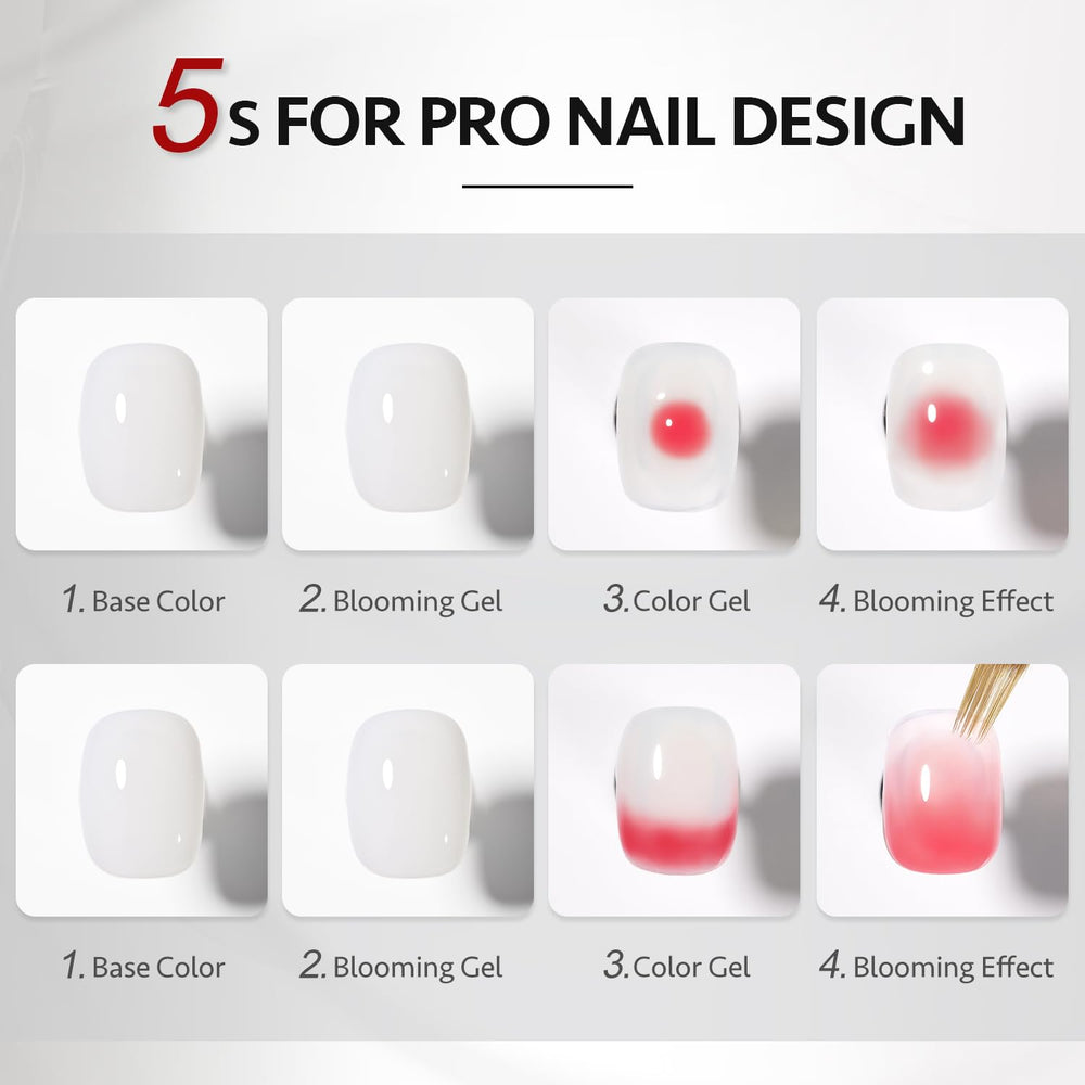 GAOY Blooming Gel marble pattern enables smooth marble nail designs at home