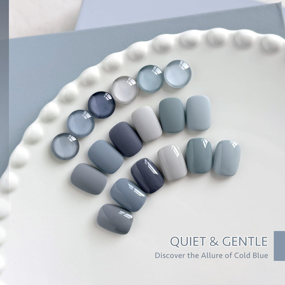 GAOY Blue Ashes gel nail polish color 4 allows buildable layers for custom shade
