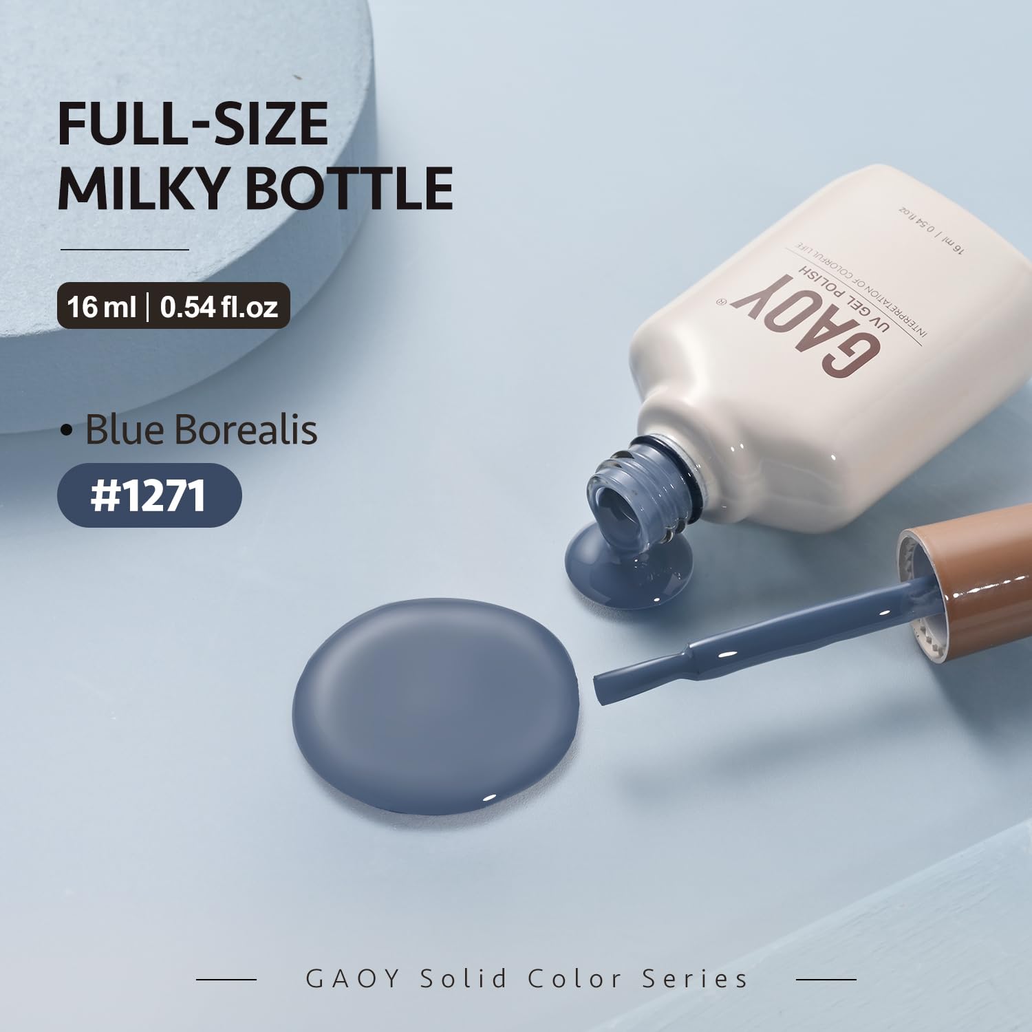 GAOY Blue Borealis packaging emphasizes value and home manicure convenience.