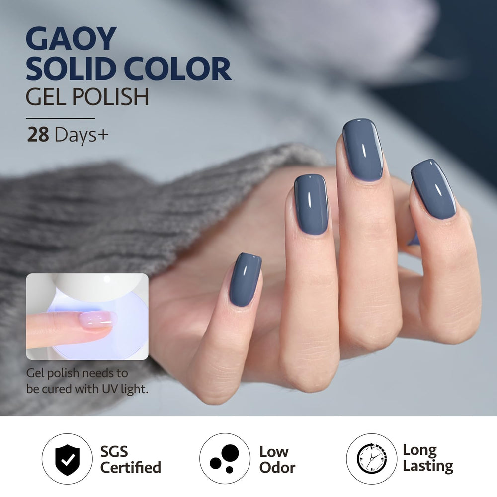 GAOY Blue Borealis under UV cure 60s delivers fast dry and shine.