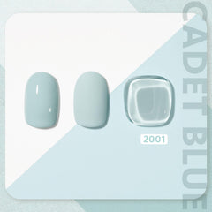 GAOY blue gel polish application brush showcases easy coverage and precision.
