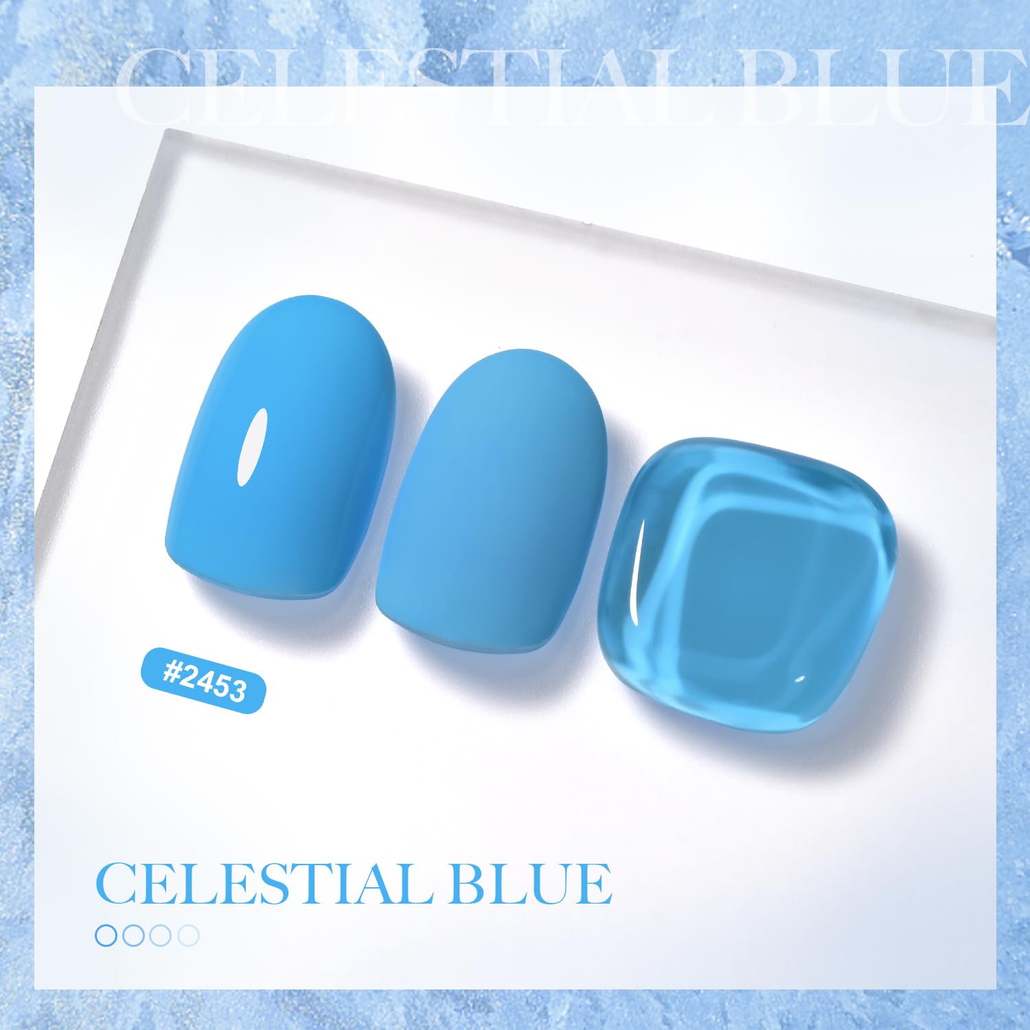 GAOY Celestial Blue gel polish bottle 16ml for at-home manicure.