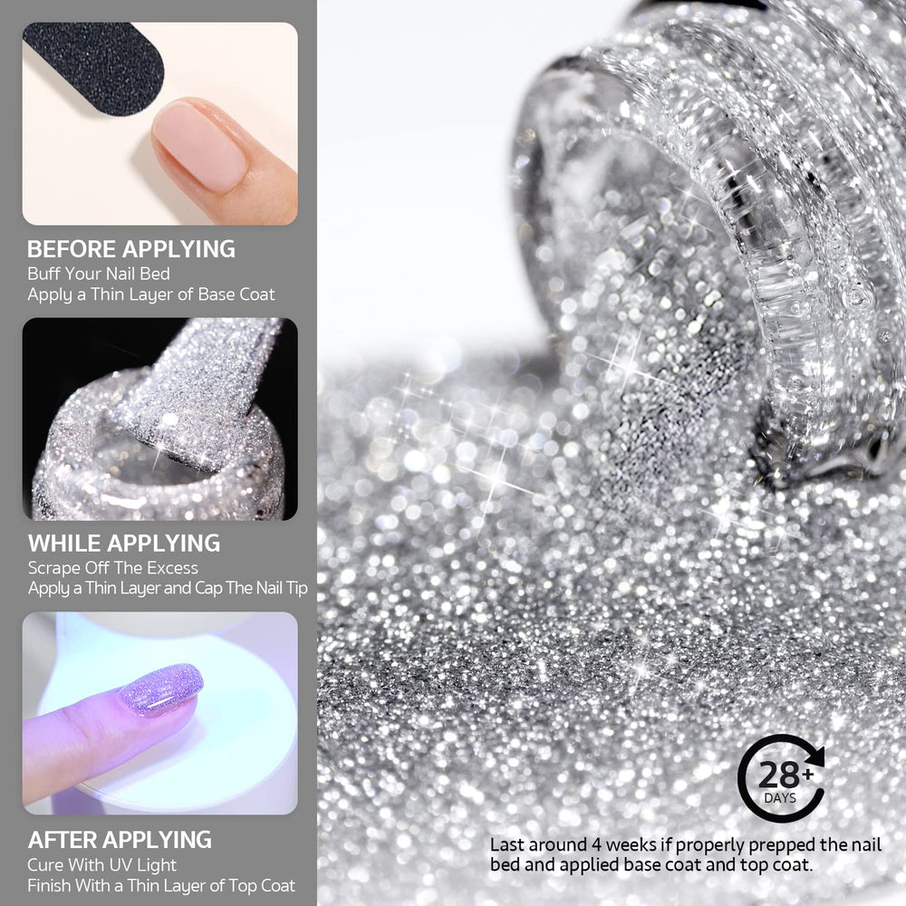 GAOY Brown glitter gel bottle offers warm, earthy sparkle for versatile styles