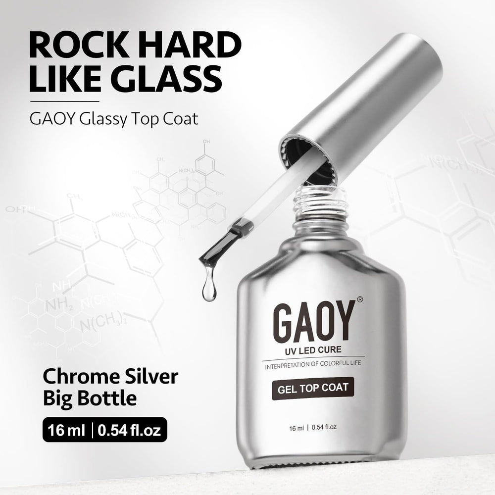 GAOY brushed stainless steel design top coat stands out in any manicure setup