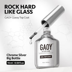 GAOY brushed stainless steel look chrome design on the top coat