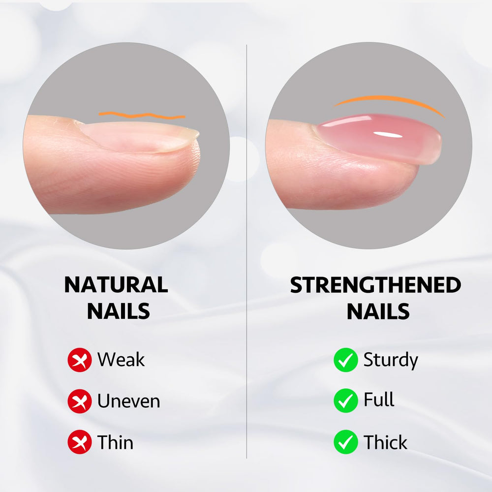 GAOY Builder Gel base coat step ensuring secure adhesion for lasting manicure.
