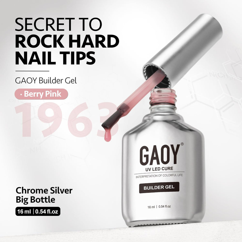 GAOY Builder Gel self-leveling formula creates even professional-looking nails.