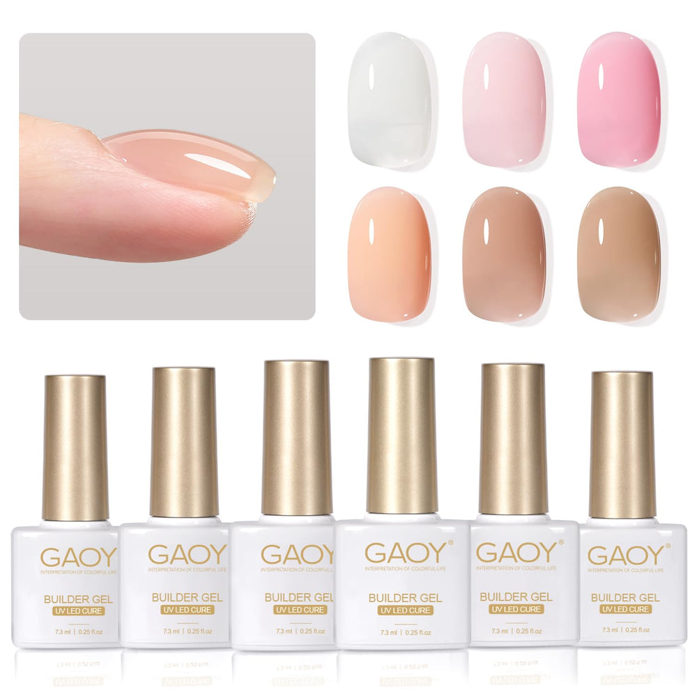 GAOY builder gel milky white for natural-looking, durable nails.