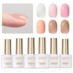 GAOY builder gel milky white for natural-looking, durable nails.