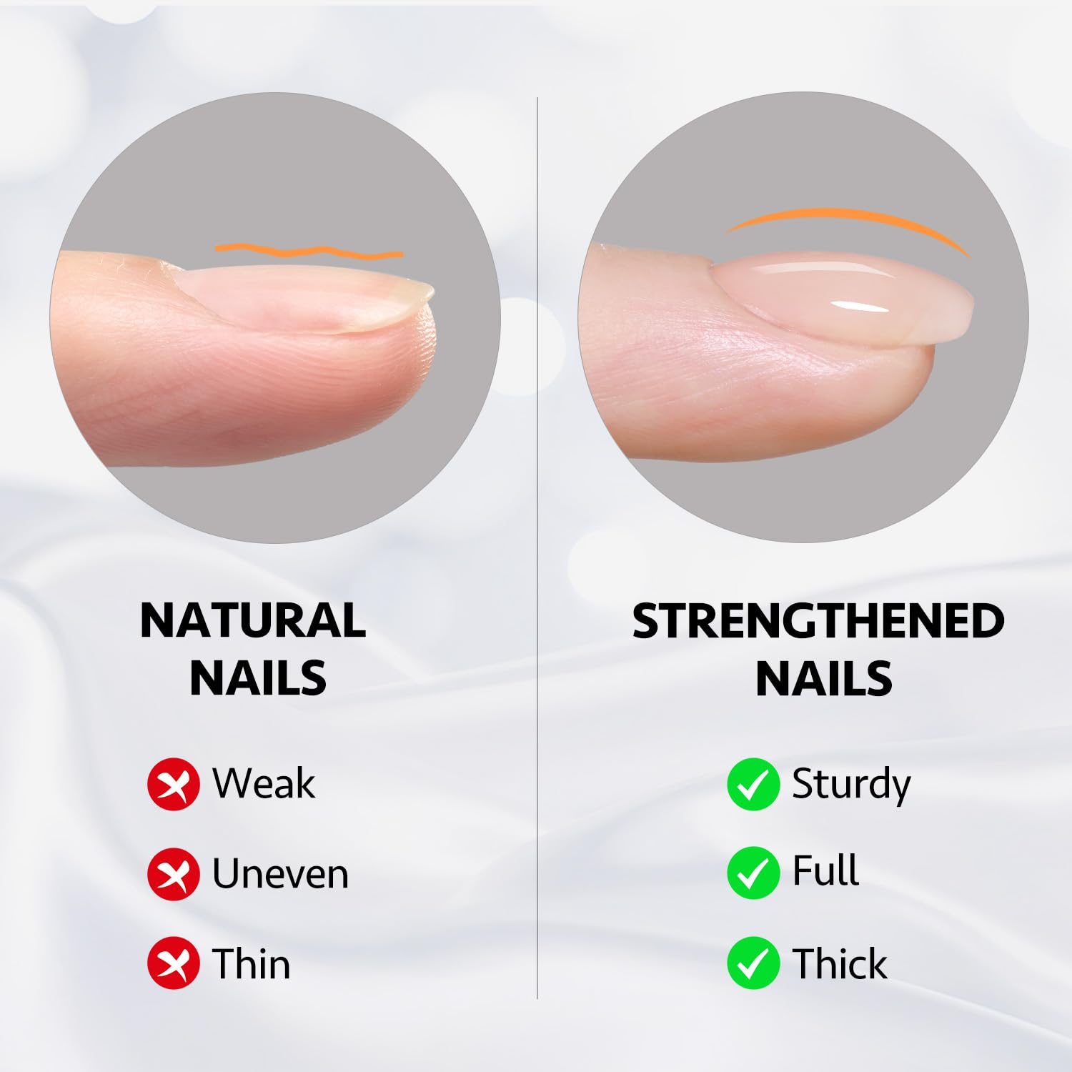 GAOY Builder Gel natural-look nails with extension for extra length and strength