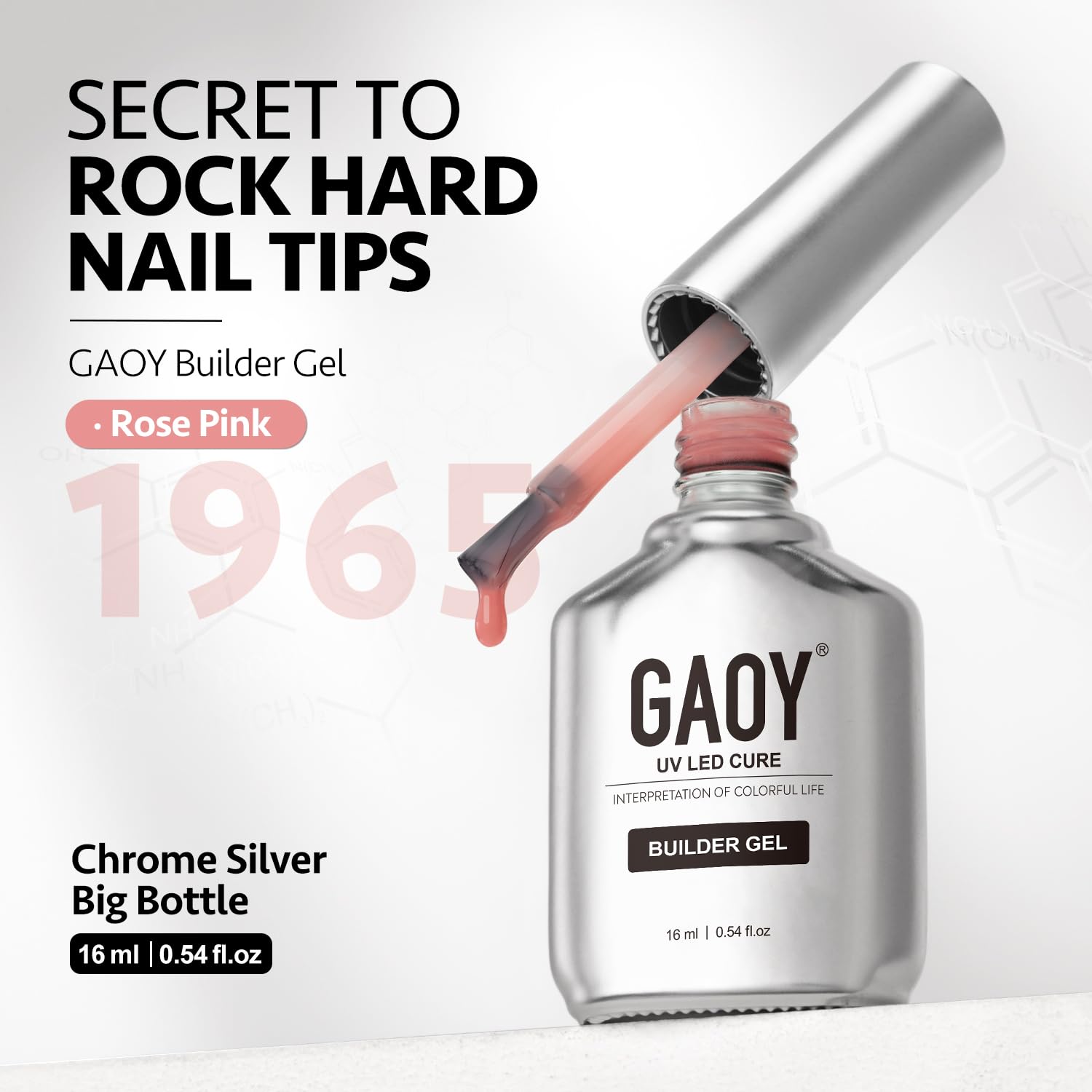 GAOY Builder Gel packaging label emphasizing at-home manicure with 16ml bottle