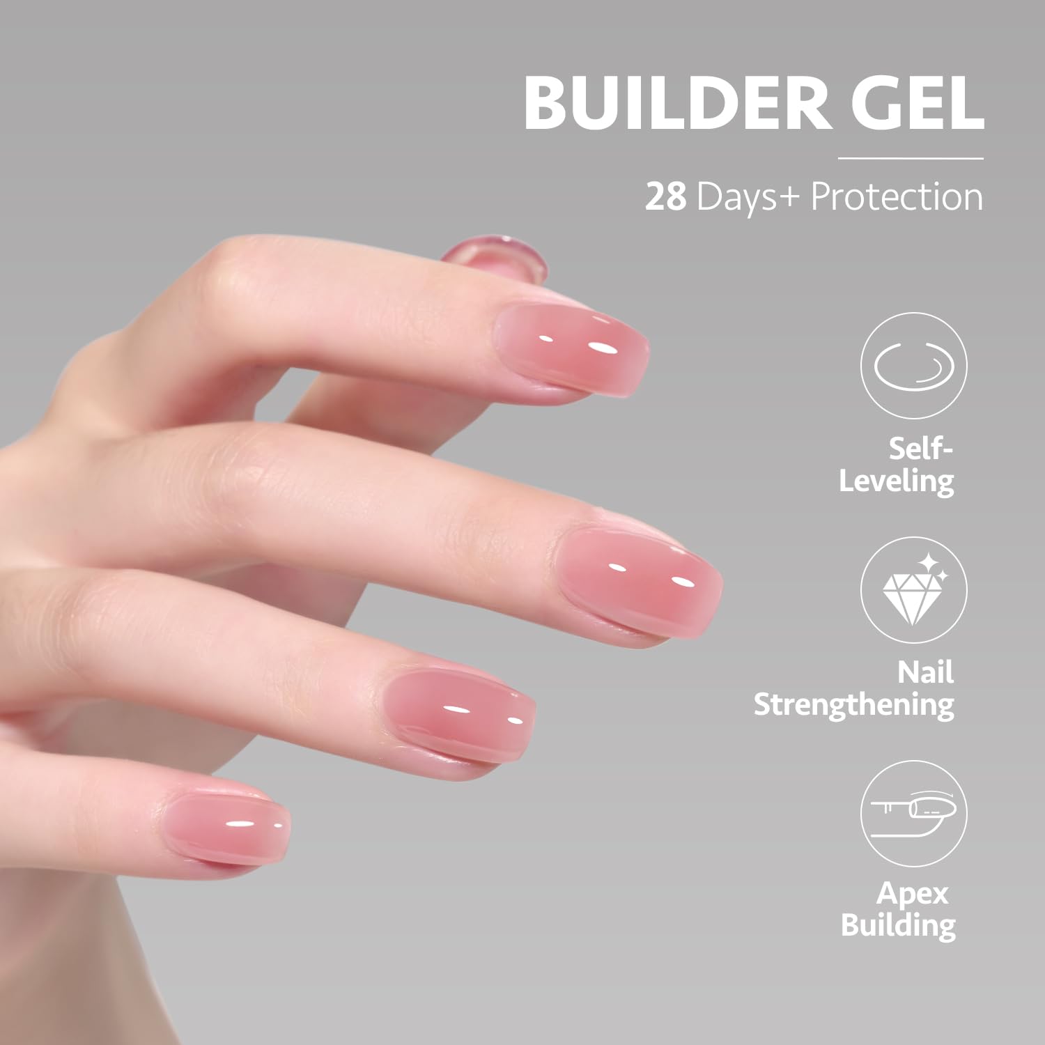 GAOY Builder Gel top coat seal image for a smooth, non-sticky finish.