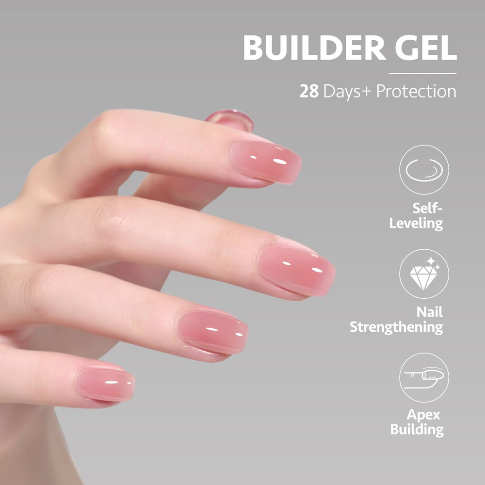 GAOY Builder Gel top coat seal image for a smooth, non-sticky finish.