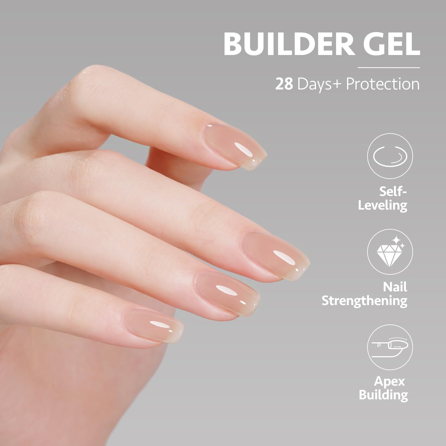 GAOY Builder Gel top coat seal to prevent stickiness after cure