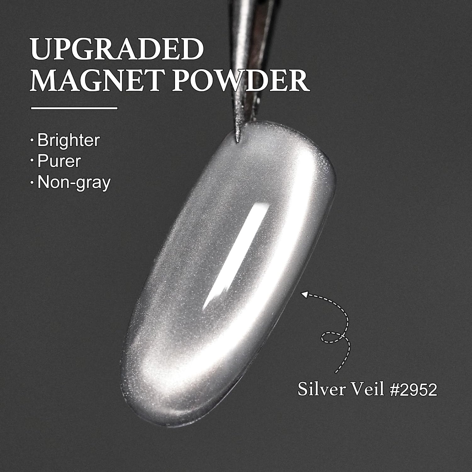 GAOY Glassy Cat Eye magnet creates a customizable pattern before curing.