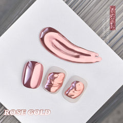 GAOY chrome nail powder holographic shimmer creating dynamic light reflections
