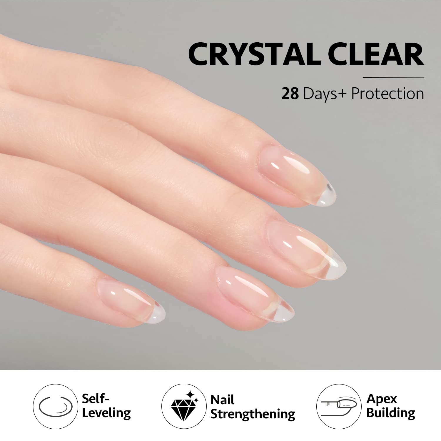 GAOY builder gel over base coat for lasting nail adhesion