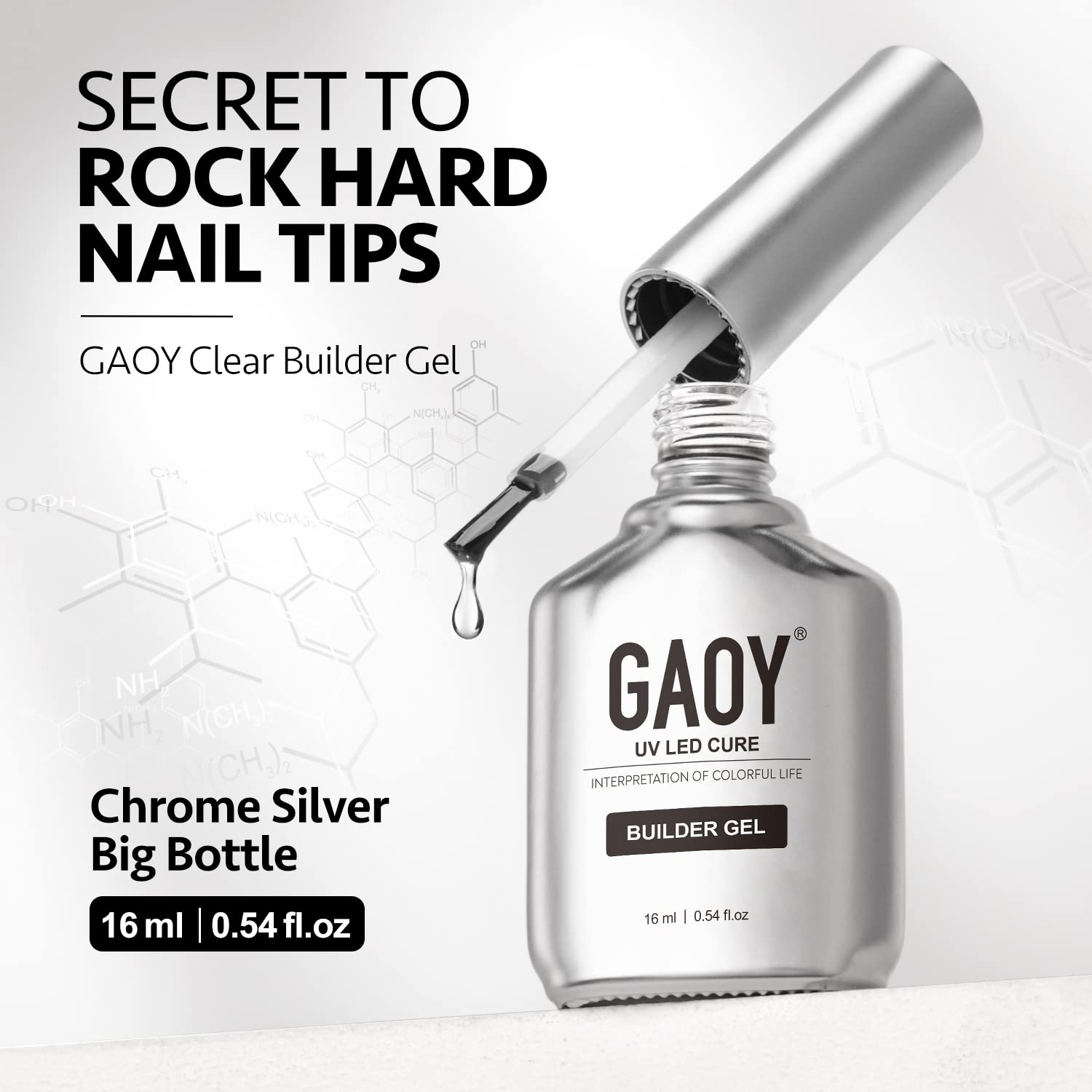 GAOY full nail art idea with extended nails and sleek finish