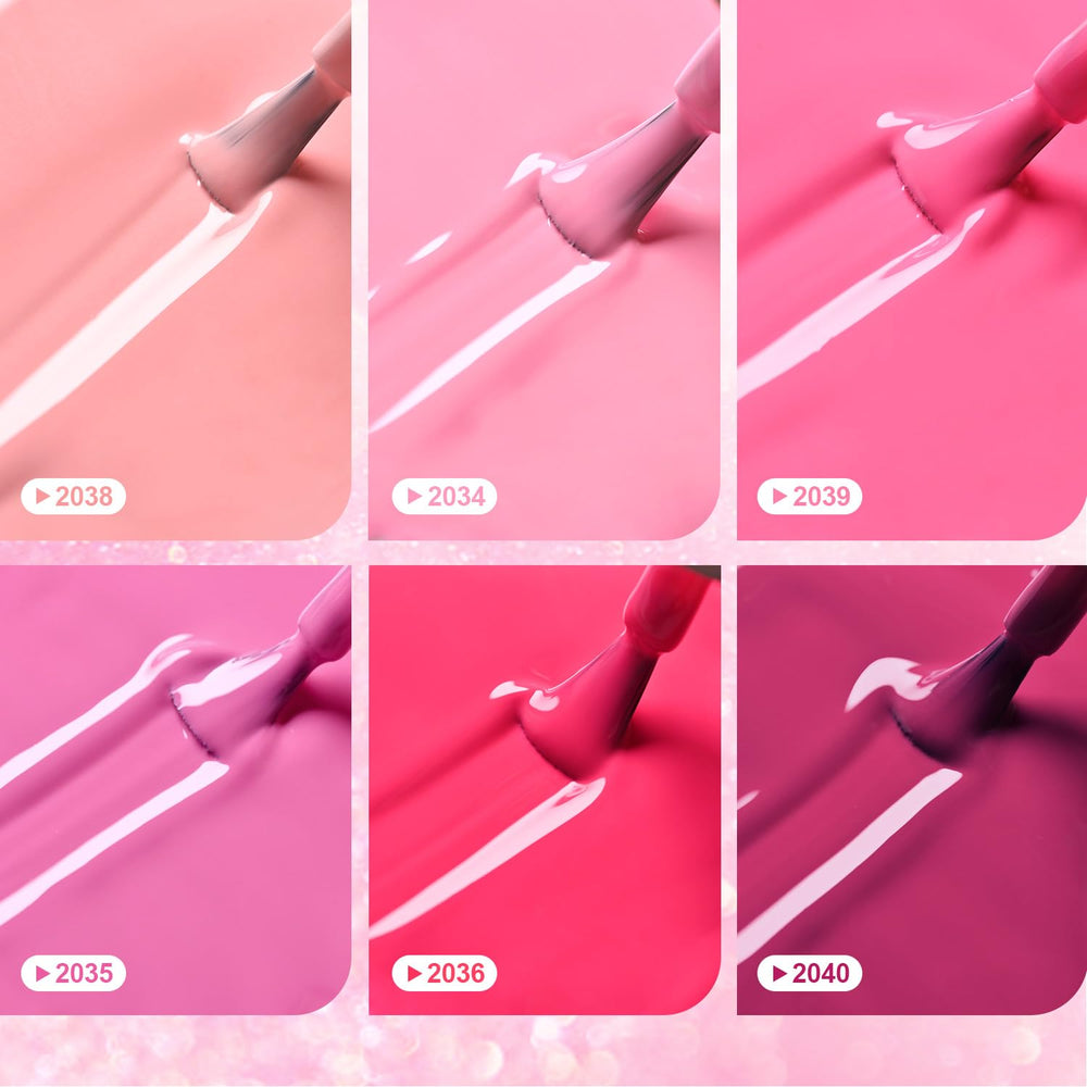 GAOY color swatch of neon pink shades ideal for color planning at home.