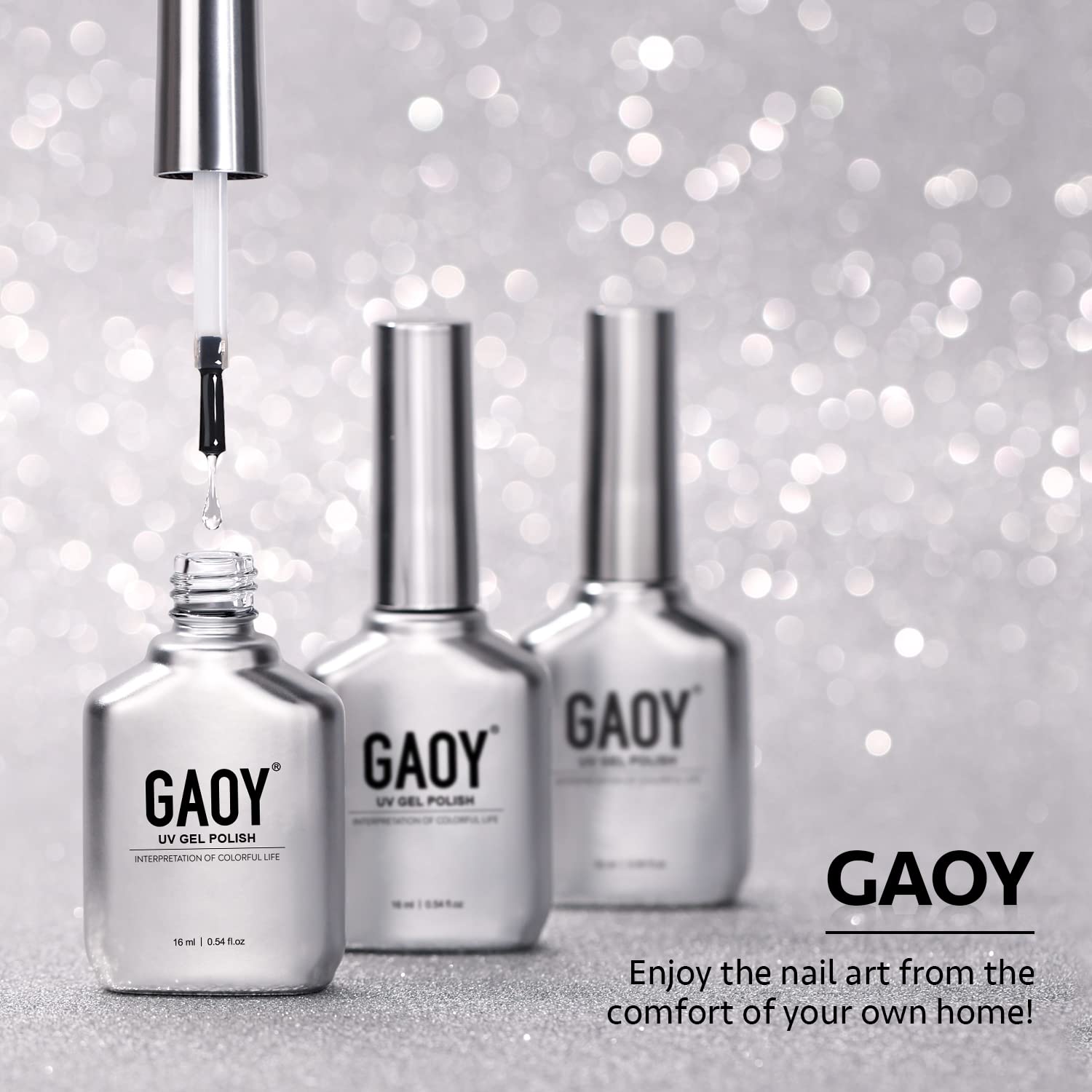 GAOY compatible with gel polish, acrylic nails, and extensions
