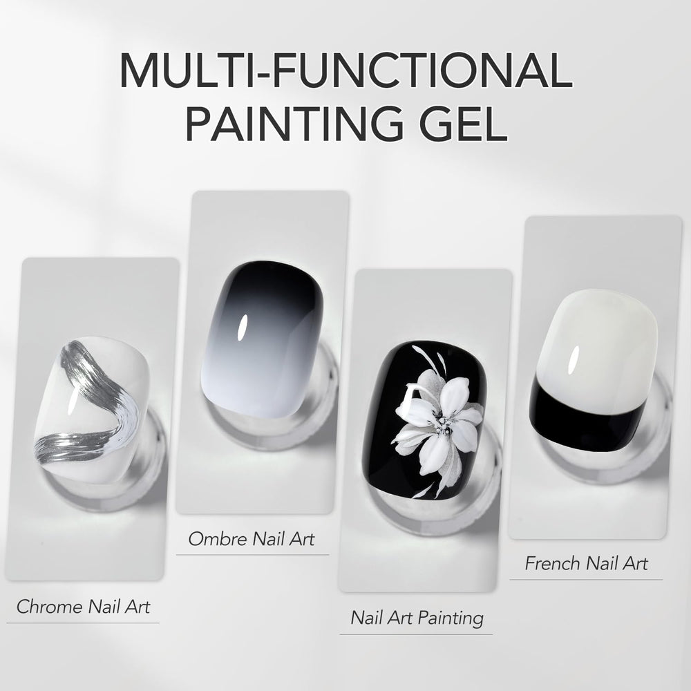 GAOY creamy painting gel texture enables smooth, precise line work on nails