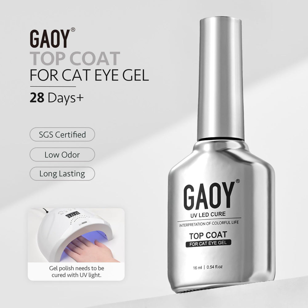 GAOY Crystal Top Coat offers long lasting protection up to four weeks