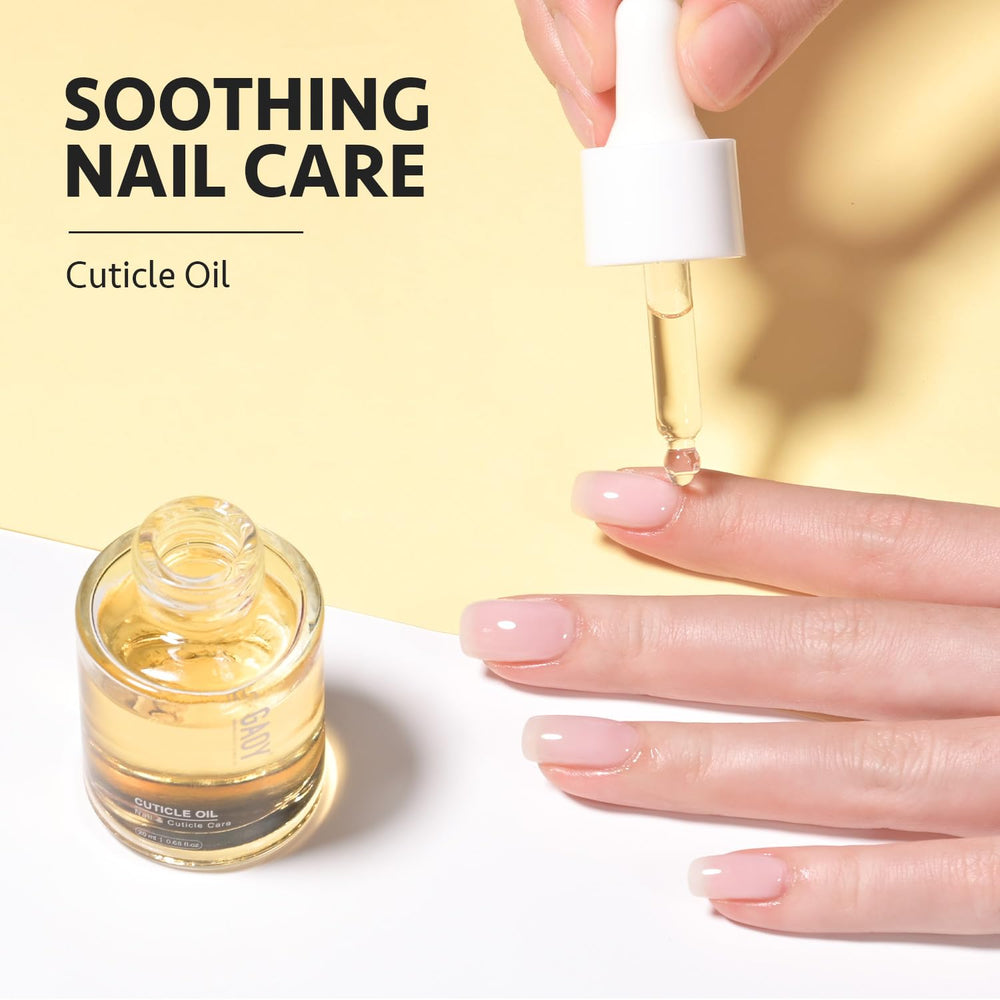 GAOY Cuticle Oil dropper close-up showing precise, easy-to-use formula.