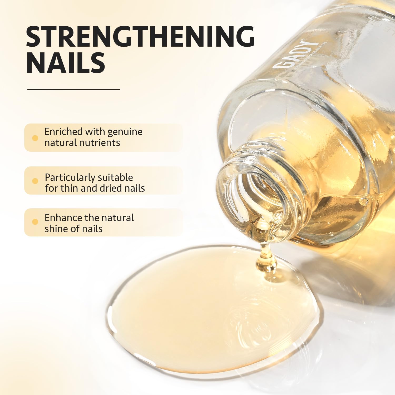GAOY Cuticle Oil packaging highlights natural ingredients.