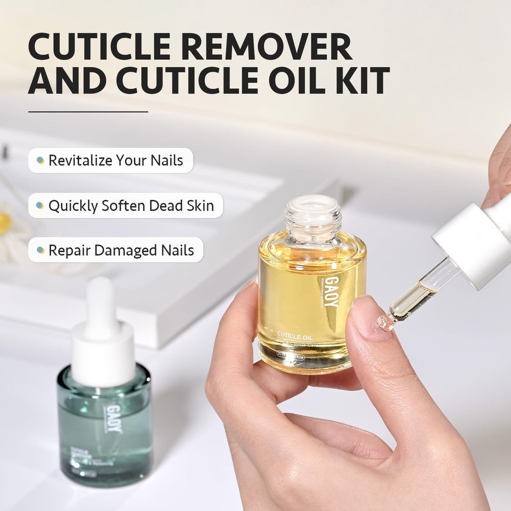 GAOY Cuticle Remover gel highlights softening action for smoother nails.