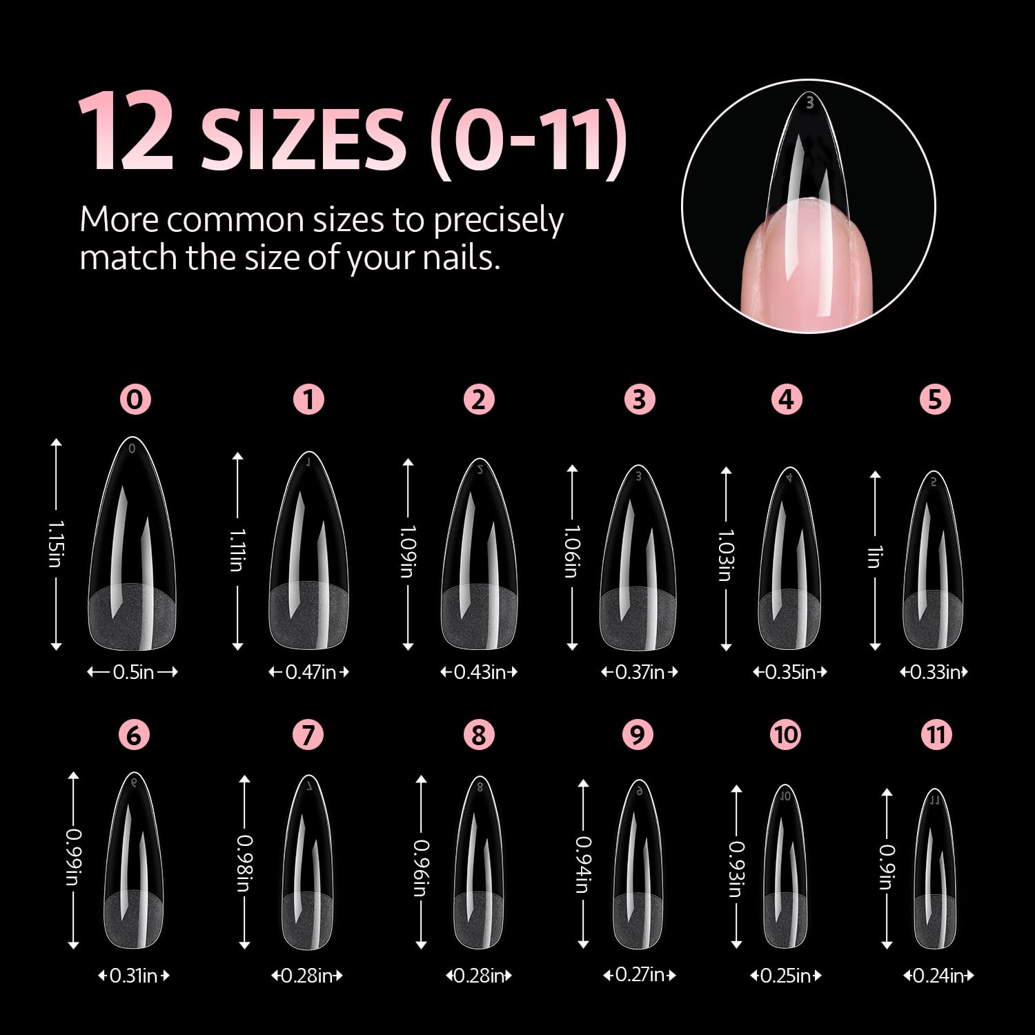 GAOY nail tips kit ideal for DIY at home or professional salon use.
