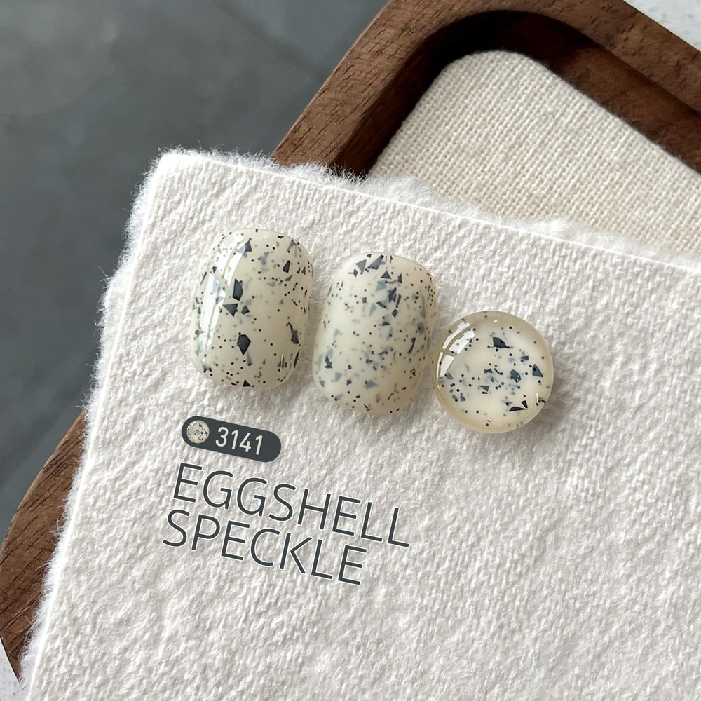 GAOY eggshell speckle base – beige-white finish for subtle looks.