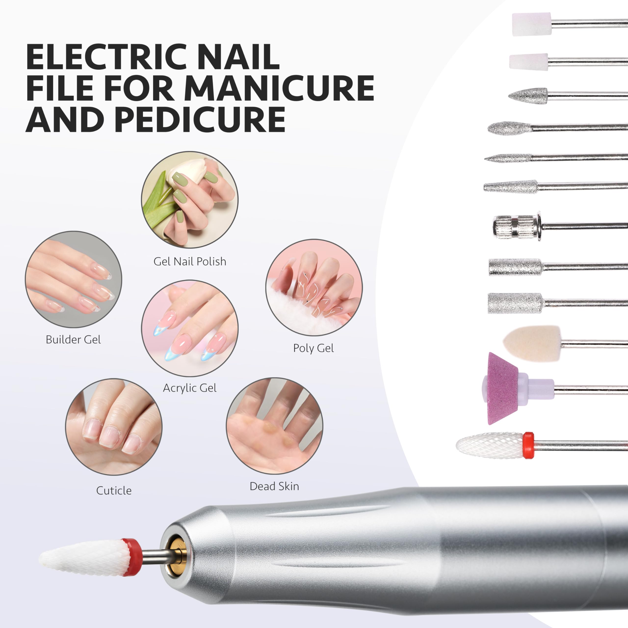 GAOY Electric Nail Drill portable design fits in a compact home toolkit.