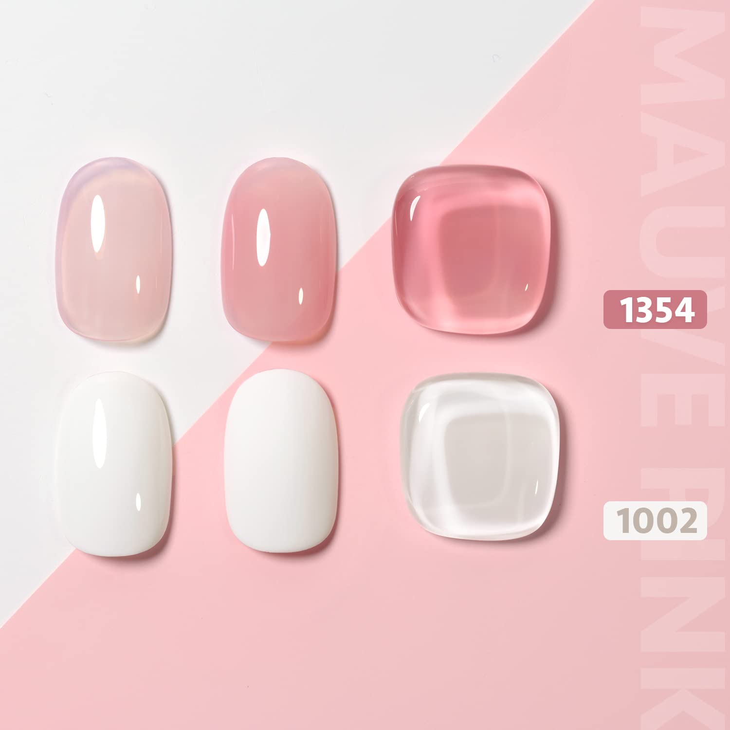 GAOY pink sheer gel polish for soft French tips.