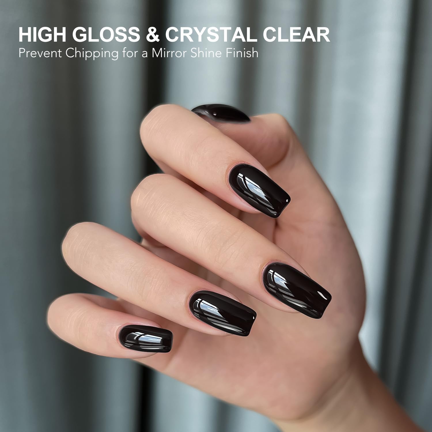 GAOY gel top coat brush application demonstrates a smooth, even layer.