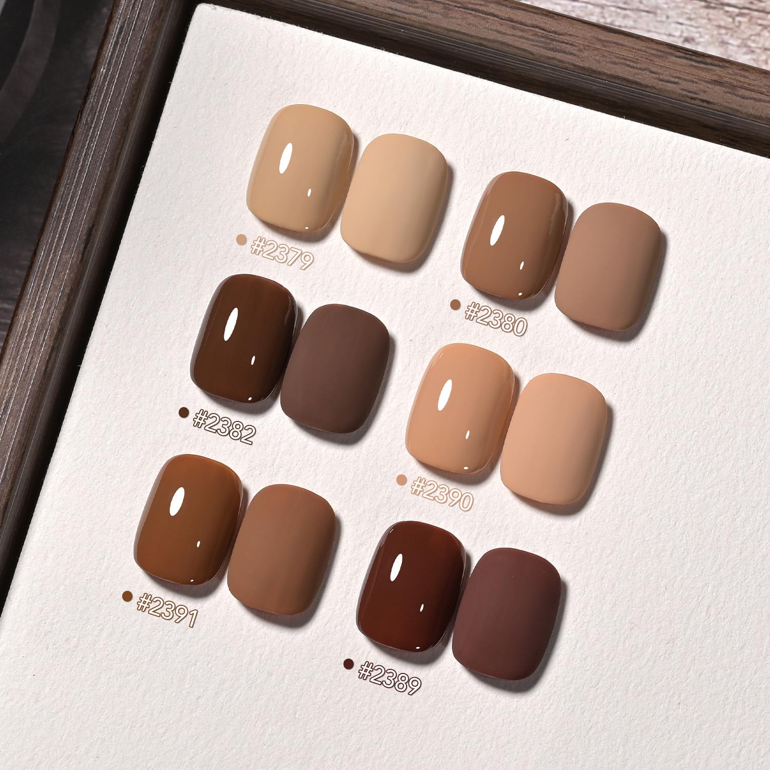 GAOY color swatches show six shades for stylish at-home nail art.