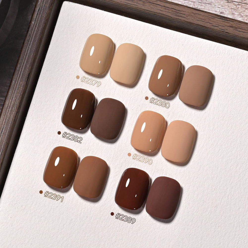 GAOY color swatches show six shades for stylish at-home nail art.