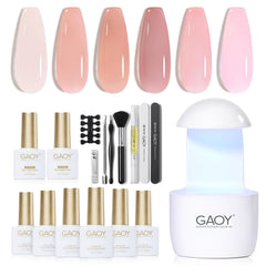 GAOY gel nail polish kit with UV lamp for at-home manicures