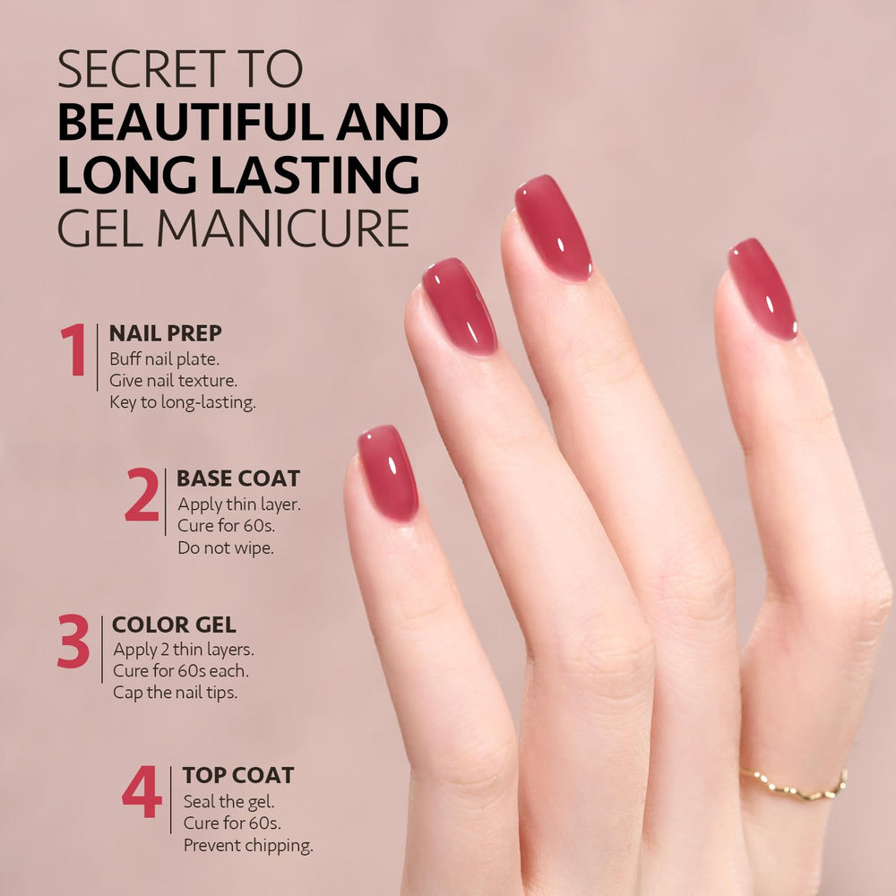 GAOY Gel polish cure under UV lamp indicates quick dry and durable results.