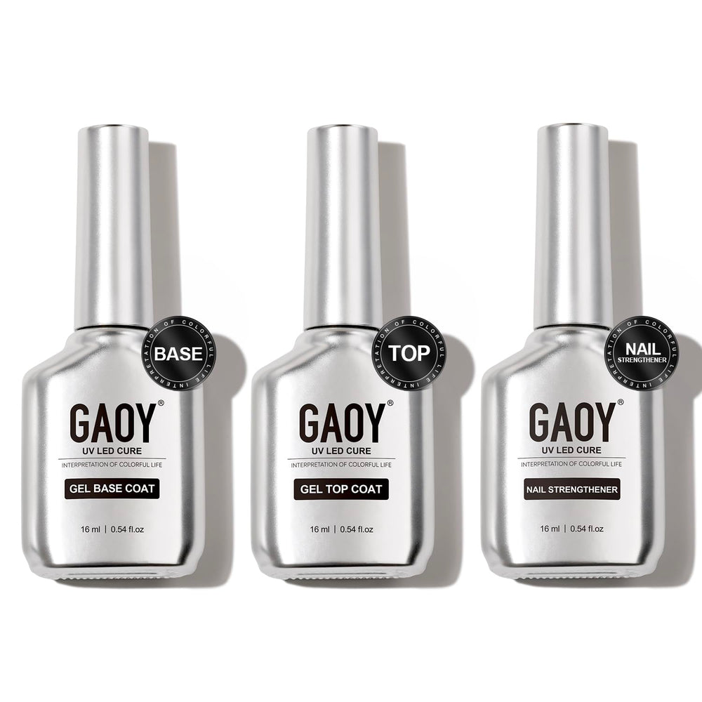 GAOY gel top coat 16ml offers glossy, glass-like shine and durable protection